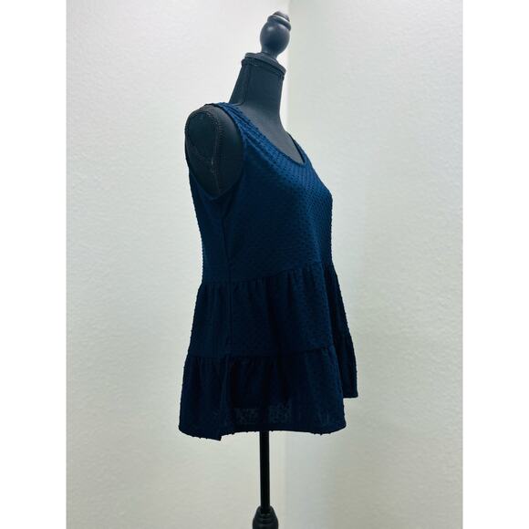 Navy Blue Swiss Dot Tank - Picture 2 of 4